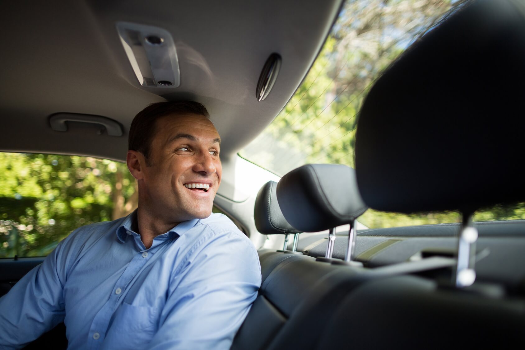 back windshield view from interior